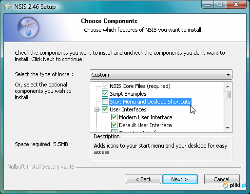 Nsis Install Options Example