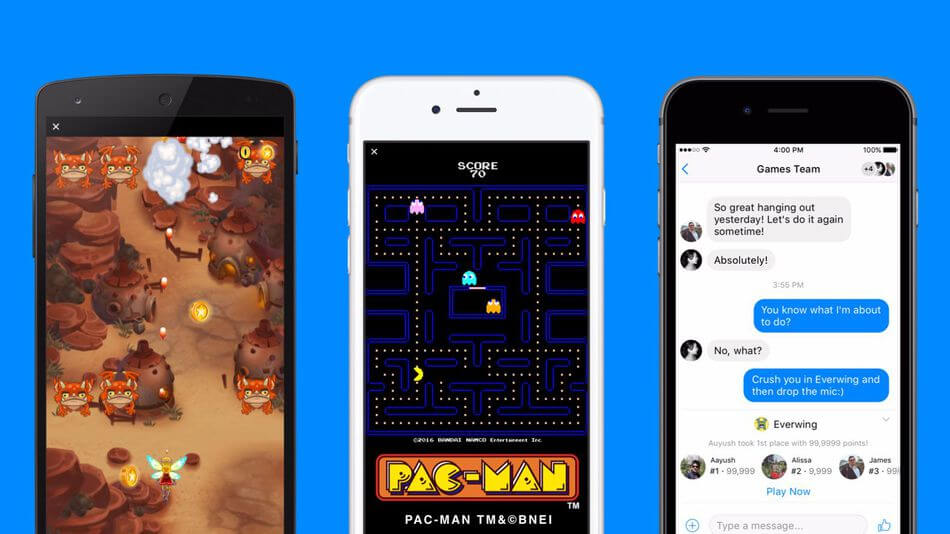 Instant Games w Facebook Messenger – 17 gier