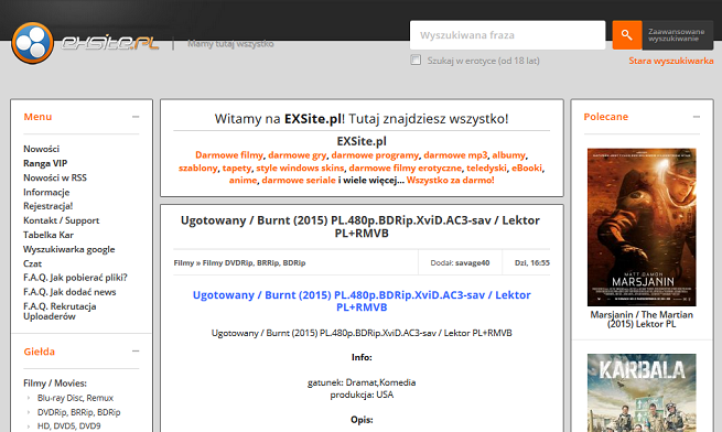 Exsite.pl gdzie ściągać torrenty?