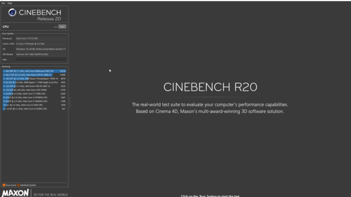 Cinebench R20