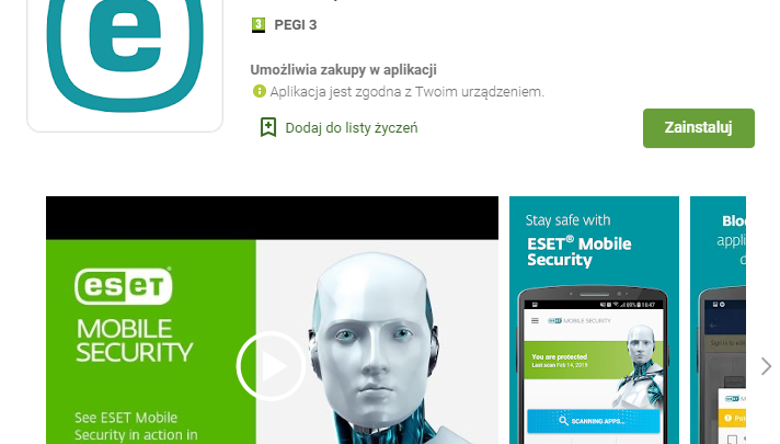 ESET Mobile Security Antywirus na Android