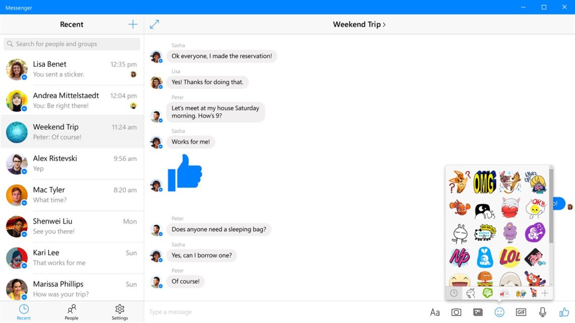 Facebook messenger na komputer windows