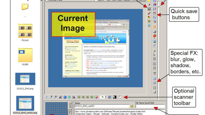 Screenshot Captor program do robienia zrzutów ekranu pulpitu