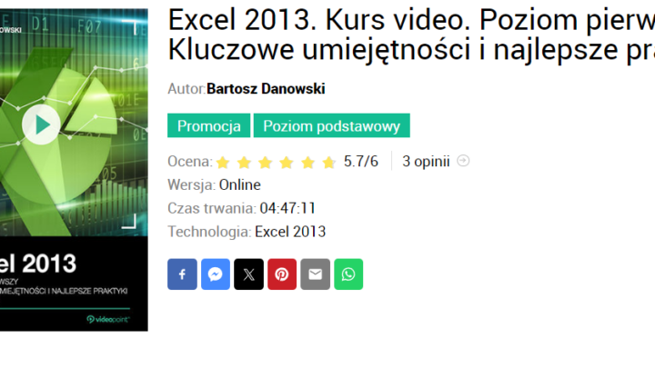 Kurs Excel 2013 za darmo